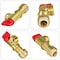 Everflow Washing Machine Replacement Valve 1/2" Push-Fit Inlet x 3/4" MHT Outlet, Brass, For Hot Water Supply 540U - alternate 3